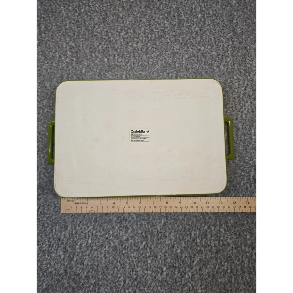 Crate & Barrel Stoneware Dish 9x12